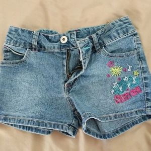 Girls denim jean shorts size 8